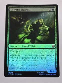 MTG Universes Beyond: Spider-man Lurking Lizards Foil 0107 NM - Image 1
