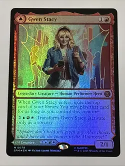 MTG Universes Beyond: Spider-man Gwen Stacy Foil 0078 NM Mythic - Image 1