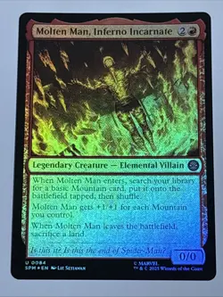 MTG Universes Beyond: Spider-man Molten Man, Inferno Incarnate Foil 0084 NM - Image 1