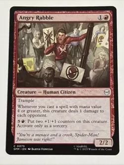 MTG Universes Beyond: Spider-man Angry Rabble 0075 NM - Image 1