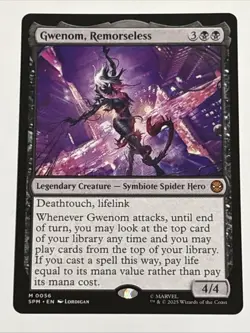 MTG Universes Beyond: Spider-man Gwenom, Remorseless 0056 NM Mythic - Image 1