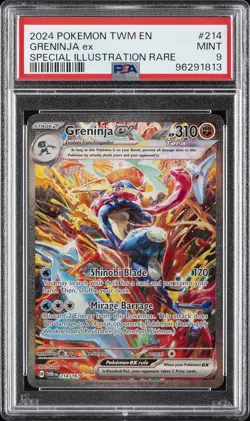 2024 POKEMON TWM EN-TWILIGHT MASQUERADE #214 GRENINJA EX PSA 9 - Image 1