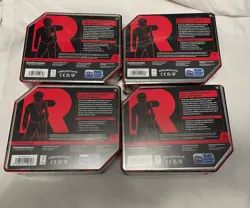 Pokemon TCG Team Rocket Tin Lot of 4 Tins 20 Total Booster Packs New Sealed - Image 5