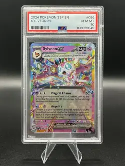 2024 POKEMON SSP EN-SURGING SPARKS #086 SYLVEON EX PSA 10 - Image 1