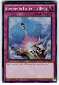 Yugioh! -Compulsory Evacuation Device - RA01-EN069 - 25'th A. -Super Rare - NM - Image 1