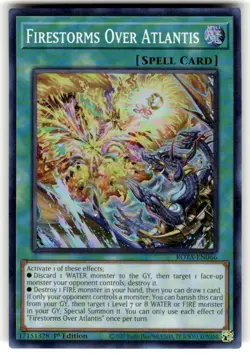 Yugioh! Firestorms Over Atlantis - ROTA-EN066 - Super Rare - 1st Edition Near Mi - Image 1