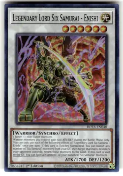 Yugioh! Legendary Lord Six Samurai - Enishi - ROTA-EN040 - Super Rare - 1st Edit - Image 1