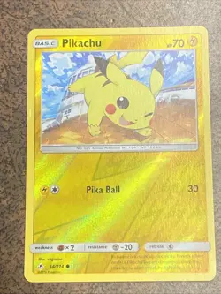 Pikachu 54/214 Unbroken Bonds Common Reverse Holo Pokemon Card - Image 1