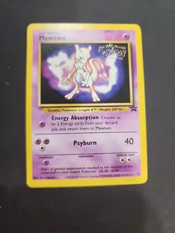 Mewtwo Pokemon Promo The First Movie Card #3 with a Kids WB Stamp Ex Mt - Image 1