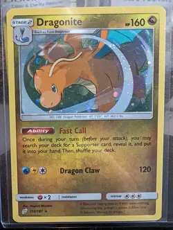 2019 Dragonite 119/181 Team Up Cosmos Holo Rare Pokemon Card Near Mint NM - Image 1