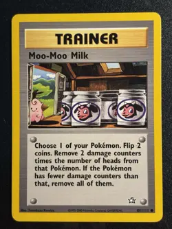 Moo-Moo Milk 101/111 - Neo Genesis Common WOTC Pokemon TCG 2000 - MP Card - Image 1
