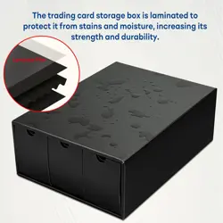 Trading Card Storage Box, Collector Cardboard Card Box with 50 Dividers for M... - Image 3