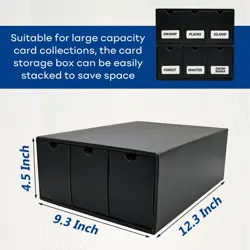 Trading Card Storage Box, Collector Cardboard Card Box with 50 Dividers for M... - Image 5