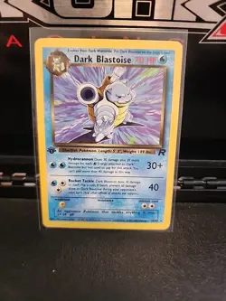 Dark Blastoise 70 HP Pokemon Card Team Rocket Set Rare non Holo NM 1ST edition - Image 1