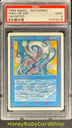 MTG Unlimited Edition 1993 Wall of Air PSA 9 Mint Old School 93/94 - Image 1