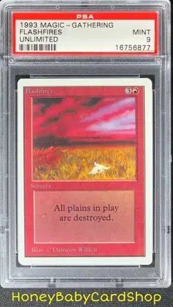 MTG Unlimited Edition 1993 Flashfires PSA 9 Mint Old School 93/94 - Image 1