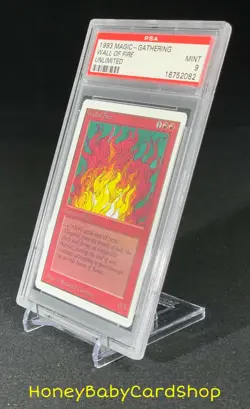 MTG Unlimited Edition 1993 Wall of Fire PSA 9 Mint Old School 93/94 - Image 3