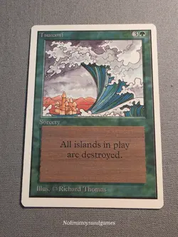 MTG Revised Edition Tsunami Uncommon Magic The Gathering Free Shipping - Image 1