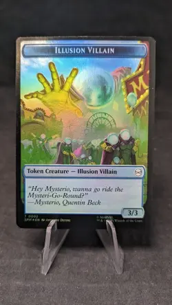 Illusion Villain \ Spider Token FOIL -MTG Magic the Gathering Spiderman-Crimped - Image 1