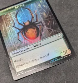 Illusion Villain \ Spider Token FOIL -MTG Magic the Gathering Spiderman-Crimped - Image 4
