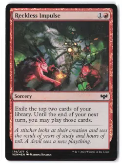 Reckless Impulse #174 Innistrad: Crimson Vow NM Foil - Image 1