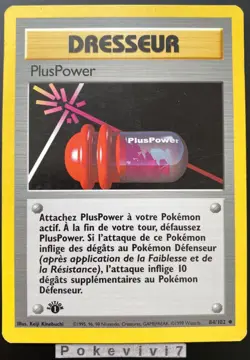 Carte Pokemon PLUSPOWER 84/102 Unco Set de Base Wizards EDITION 1 FR - Image 1