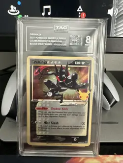 2021 POKEMON BLACK STAR PROMO #SWSH144 GRENINJA GOLD STAR CELEBRATIONS ETB TAG 8 - Image 1