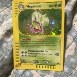 Meganium 18/165 Holo Rare Expedition Base Set 2002 Pokemon Vintage TCG - Image 5