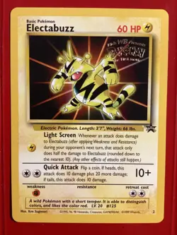 Electabuzz Black Star Promo #2 1999 WB Pokemon The First Movie MINT !!! - Image 1