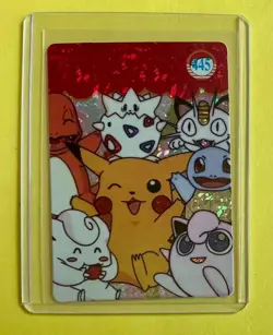 PIKACHU SQUIRTLE TOGAPI Pokemon Pocket Monsters Vending Prism Sticker NM Holo - Image 1