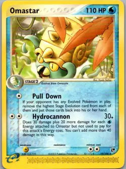 #19/100 Omastar Pokemon Sandstorm Rare - Image 1