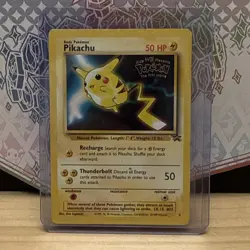 Pikachu Black Star Promo #4 1999 Kids WB The First Movie Stamped Pokemon Card - Image 1