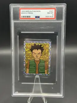 1999 Merlin Pokemon Brock - Prism #S27 PSA 8 - Image 1