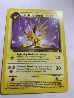 Pokemon TCG - Dark Jolteon 38/82 Non-Holo Team Rocket HP - Image 1
