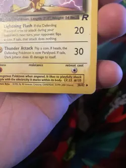 Pokemon TCG - Dark Jolteon 38/82 Non-Holo Team Rocket HP - Image 5