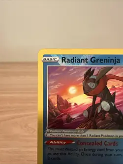 Pokemon Radiant Greninja 046/189 Radiant Rare Astral Radiance NM Condition - Image 2