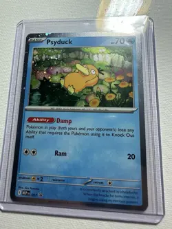 SWIRL Pokemon TCG Psyduck MEP 007 Mega Evolution Pokemon Blister Promo - Image 3