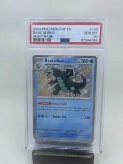 2024 Pokemon PAF EN Baxcalibur Shiny Rare GEM MT 10 - Image 1