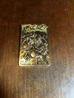 Vtg 1999 Pokemon Limited Edition 23kt Gold Plated Charizard #06 No Case. - Image 1