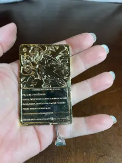 Vtg 1999 Pokemon Limited Edition 23kt Gold Plated Charizard #06 No Case. - Image 5