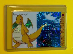 DRAGONITE Pocket Monsters Vending Machine Prism Sticker - Pokemon Holo Foil NM - Image 1
