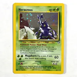 Heracross LP Holo Rare Neo Genesis 6/111 Unlimited Pokemon TCG See Photos - Image 1