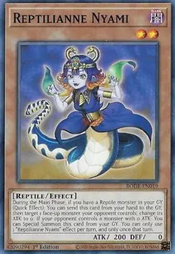 Yugioh! Reptilianne Nyami - BODE-EN019 - Common - 1st Edition Near Mint, English - Image 5