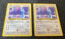 Dragonair 18/102 Pokemon TCG Base Set Vintage Card ( PACK FRESH - MINT )Lot Of 2 - Image 1
