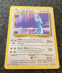 Dragonair 18/102 Pokemon TCG Base Set Vintage Card ( PACK FRESH - MINT )Lot Of 2 - Image 2