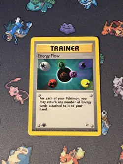 Pokemon Cards Energy Flow 122/132 Gym Heroes FIRST EDITION WOTC - (LP) - Image 1