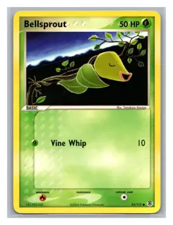 Bellsprout #53/112 FireRed & LeafGreen Pokemon Trading Card TCG Nintendo 2004 - Image 1