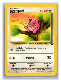 Jigglypuff #54/64 Jungle Pokemon Trading Card TCG Nintendo 1999 - Image 1