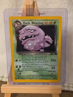 Pokemon Dark Weezing Holo Rare Card 14/82 WOTC LP - Image 1
