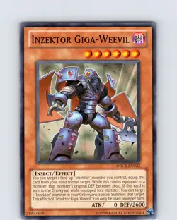 Yu-Gi-Oh TCG Inzektor Giga-Weevil ORCS-EN022 Unlimited Common Card NM - Image 1